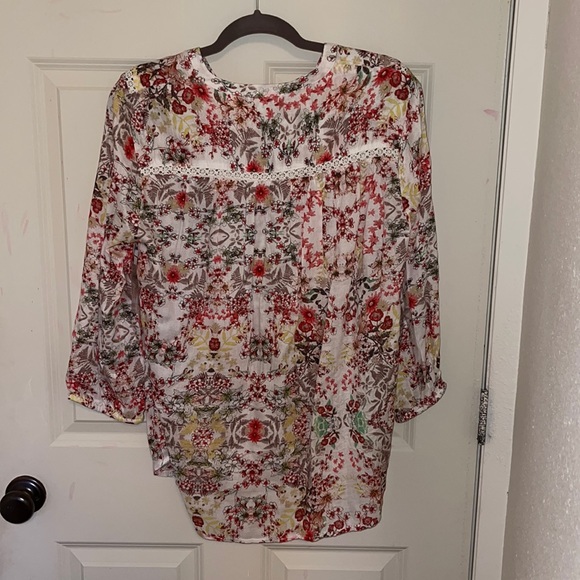 Woman’s Caffe Marrahesh NWT long sleeve button up blouse size Large - Picture 3 of 4